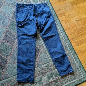 Men's Slim Fit Blue Khakis